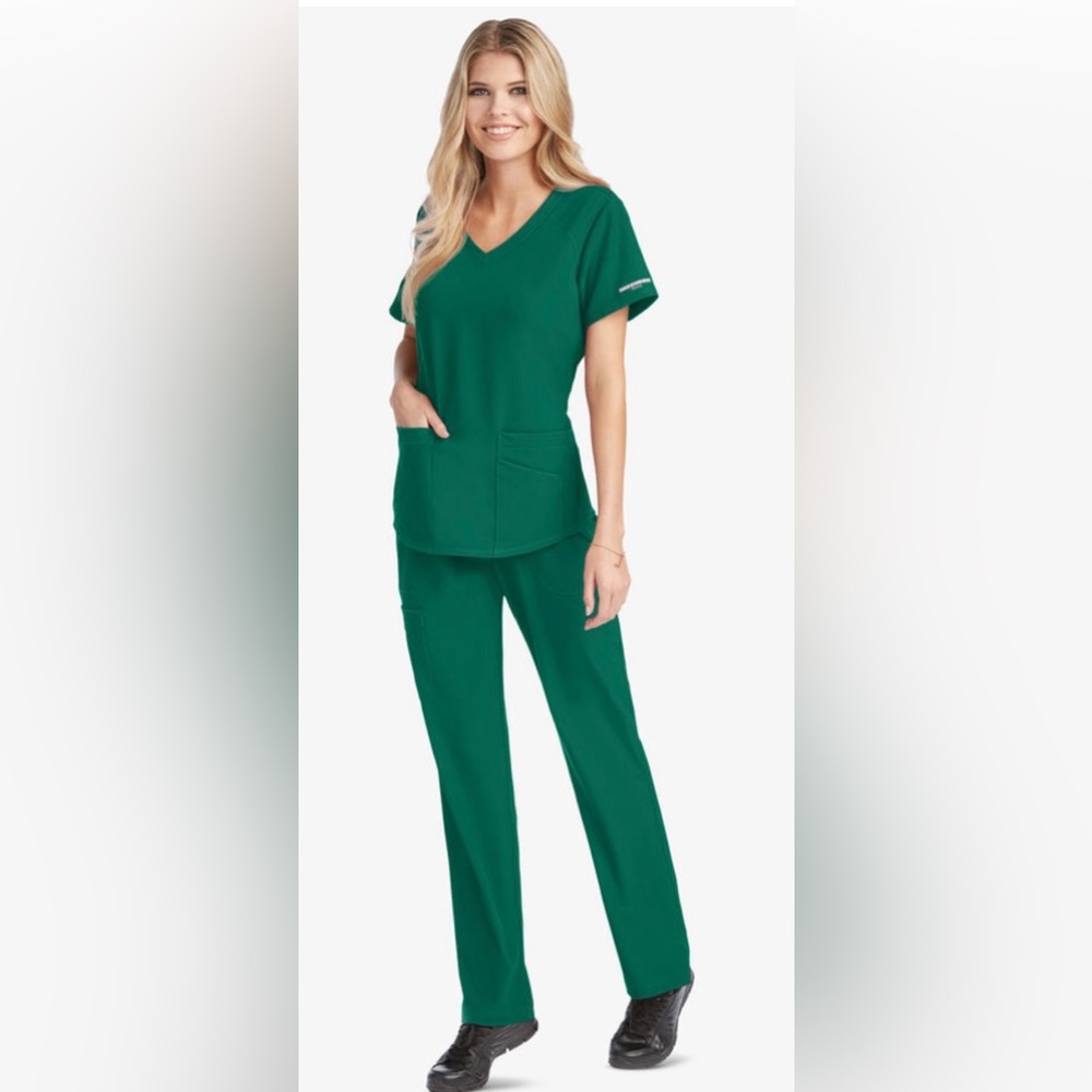 Set of two Skechers by Barco Breeze Women's 3-Pocket STRETCH V-Neck Scrub Top